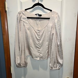 Blush champagne blouse